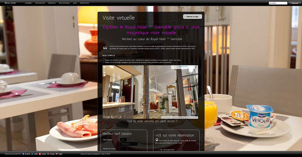 Royal Hôtel visite virtuelle Google